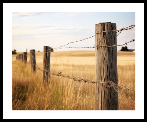 Plakat 50x40cm Płot na Polu na Arena.pl