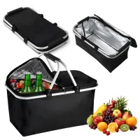 Kosz Koszyk Składany Piknikowy Termiczny Izolacyjny na Zakupy Turystyczny