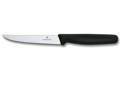 Nóż do steków ząbkowany czarny 11 cm Victorinox