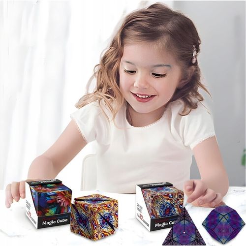 FIDGET CUBE ANTYSTRESOWA KOSTKA MAGNETYCZNA NIEBIESKA PUZZLE MAGIC CUBE na Arena.pl