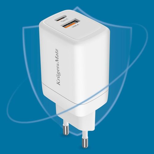 Szybka ładowarka sieciowa GAN 45W Power Delivery Quick Charge Kruger&Matz na Arena.pl