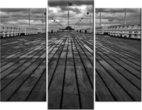 60 90CM OBRAZ 3 ELEM SOPOT MOLO ŚCIENNY DRUK PŁÓTNO