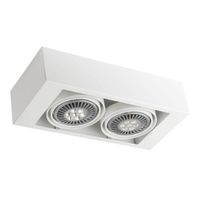 Spot LAMPA sufitowa KOGA 7121 Shilo natynkowa OPRAWA metalowa prostokątna biała