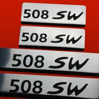 Listwa progowa PEUGEOT 508 MK1 508 SW Stal nierdzewna 304 połysk z czarnymi