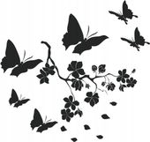 NAKLEJKA naklejki MOTYL MOTYLE MOTYLKI 100CM
