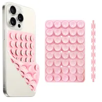 Light Pink silikonowy uchwyt na telefon z przyssawką dwustronny