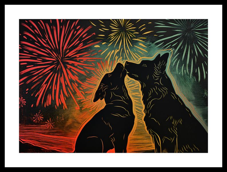 Plakat 42x29,7cm Psi Uścisk zdjęcie 3