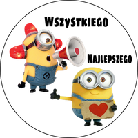 Opłatek na tort Urodziny Minion Minionki Postacie Gru