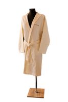 szlafrok damski wafel z kapturem brudny róż L