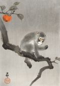 Plakat 70x100cm Monkey 3, Koson Japoński Vintage do Salonu