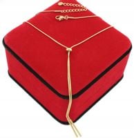 NASZYJNIK ZŁOTY KRAWATKA KULKA PATYCZKI STAL CHIRURGICZNA