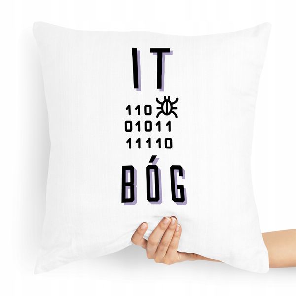 Poduszka Informatyka Programisty Bóg It Prezent! Z Nadrukiem Ze Zdjęciem zdjęcie 1