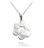 MINET Srebrny naszyjnik ŁAPA