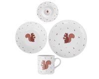 ZESTAW PORCELANOWY DLA DZIECKA ĆMIELÓW KUBUŚ WIEWIÓRKA W050 4 EL.