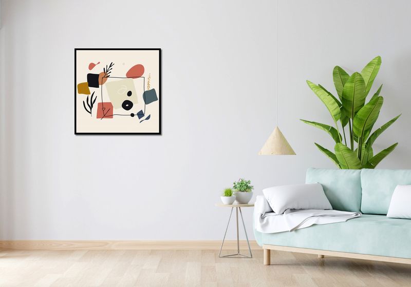 Plakat 70x70cm Abstrakcyjny Dialog zdjęcie 4