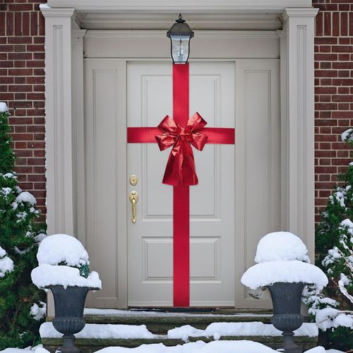 Kokarda Świąteczna Duża Kokardka Dekoracyjna Ozdobna na Drzwi Wejściowe na Arena.pl