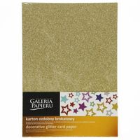 KARTON BROKATOWY A4 ZŁOTY OP 5SZT 210G GALERIA PAPIERU