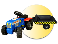 3TOY TRP Traktor na łańcuch i pedały z przyczepą