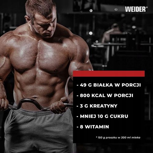 WEIDER MEGA MASS 4000 3kg GAINER CZEKOLADA MASA BIAŁKO WĘGLOWODANY na Arena.pl