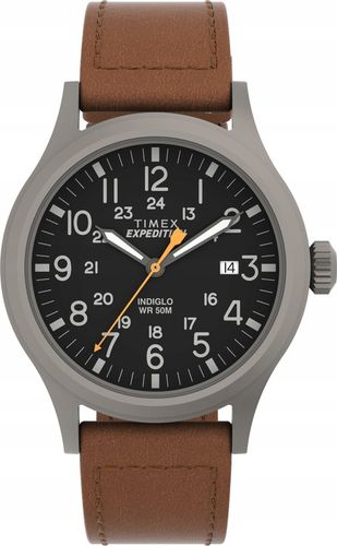 Zegarek męski Timex Expedition Scout podświetlenie INDIGLO pasek skóra WR50 na Arena.pl
