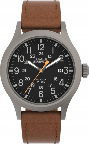 Zegarek męski Timex Expedition Scout podświetlenie INDIGLO pasek skóra WR50 zdjęcie 1