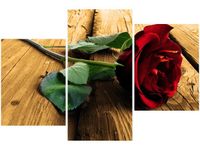 60 90CM OBRAZ 3 ELEM RÓŻA UKOCHANEJ ŚCIENNY DRUK PŁÓTNO