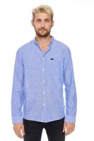 LEE SLIM BUTTON DOWN HEATHER BLUE L66XNHLI XL