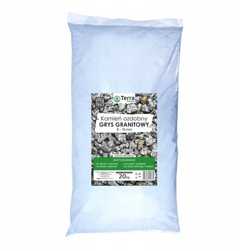TERRA 20kg Grys Granitowy 8-16 mm (dalmatyńczyk), Kamień ozdobny na Arena.pl