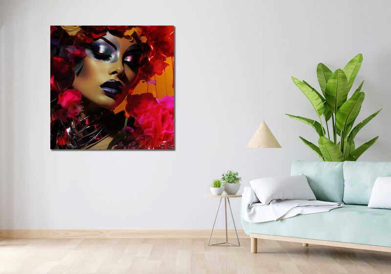 Obraz 100x100cm Kwiecista Diva zdjęcie 2