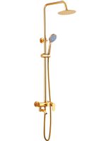 Deszczownica prysznic 1,5m wlewka bateria złoty CE