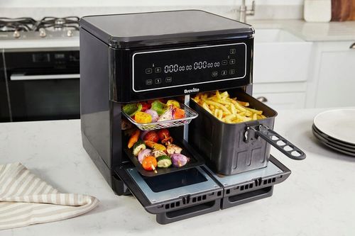 DUŻA Frytkownica Beztłuszczowa Air Fryer Frytownica Dwukomorowa na Arena.pl