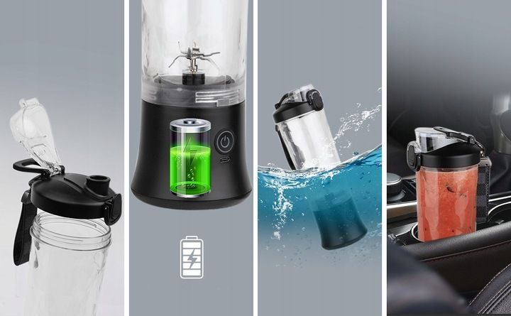 BEZPRZEWODOWY PRZENOŚNY BLENDER TURYSTYCZNY 600ML do Smoothie do Koktajli zdjęcie 5