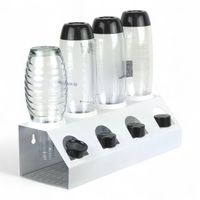 OCIEKACZ STOJAK METALOWY BIAŁY NA 4 BUTELKI DO SATURATORA SODASTREAM BRITA