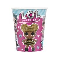 kubeczki papierowe lol surprise 266ml/8szt urodzin