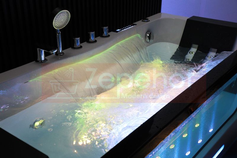 Wanna z hydromasażem EBX-7066 white prostokątna 170cmx78cmx61cm Wodosp zdjęcie 82