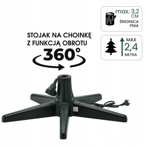 STOJAK CHOINKOWY OBROTOWY 3,2 CM Z REGULACJĄ 360 STOPNI na Arena.pl