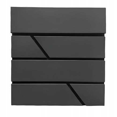 LISTOWA POCZTOWA SKRZYNKA NA LISTY POCZTĘ CZARNY MAT Z GAZETNIKIEM DUŻA A4 na Arena.pl