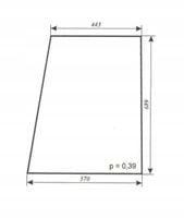 szyba drzwi góra do ciągnika C-330 kabina Chojnów II lewa prawa płaska