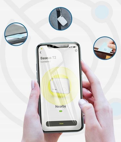 BASEUS MINI LOKALIZATOR BLUETOOTH GPS DO KLUCZY BRELOK DLA DZIECI APLIKACJA na Arena.pl