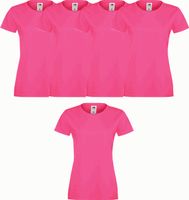 KOSZULKI DAMSKIE BAWEŁNIANE ROZMIAR L 5 SZTUK RÓŻOWE