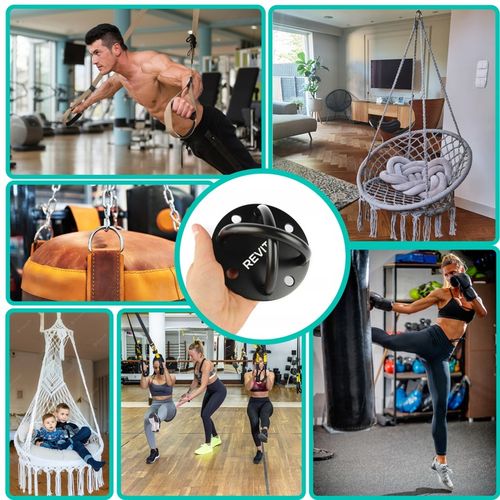 HAK MOCOWANIE SUFITOWE STALOWY UCHWYT DO MONTAŻU PASÓW TRX HUŚTAWKI WORKA na Arena.pl