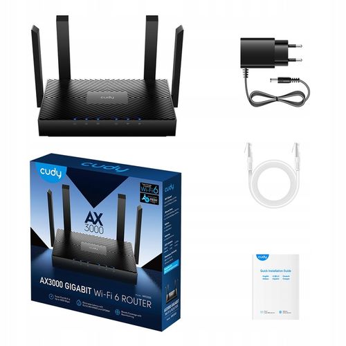 SZYBKI POTĘŻNY RUTER Wi-Fi 6 MESH CUDY WR3000 UNIWERSALNY GIGABITOWY ROUTER na Arena.pl