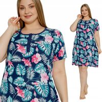 KOSZULA NOCNA 4 guziki LINIA PLUS SIZE nadwymiar DUŻA ROZMIARÓWKA duże XL