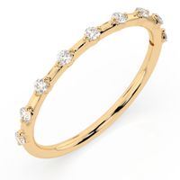 pierścionek z żółtego złota 585 z diamentem (brylantem) 0,18 ct lab
