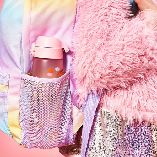 Bidon na wodę Butelka różowa dla dziewczynki róż Rainbow Tęcza ION8 0,5 l na Arena.pl