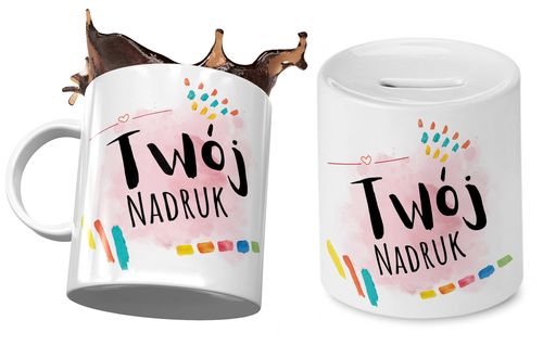 25 Urodziny Zestaw Kubek + Skarbonka Na Prezent Z Nadrukiem Ze Zdjęciem na Arena.pl