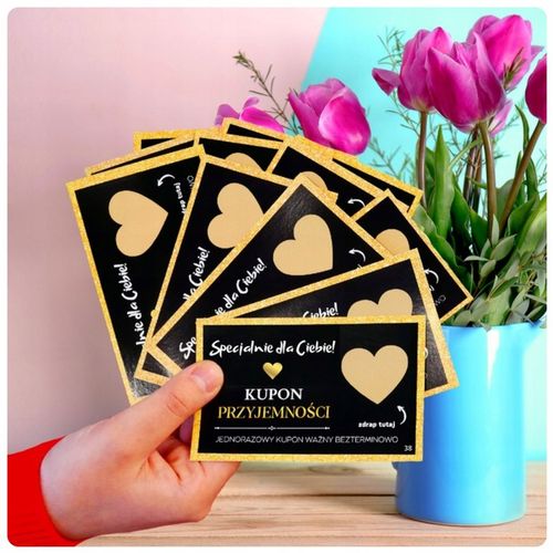 ZESTAW KUPONY MIŁOŚCI ZDRAPKI PREZENT NA DZIEŃ CHŁOPAKA DZIEWCZYNY DLA PAR na Arena.pl