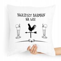 Poduszka Prezent Dla Najlepszego Barmana We Wsi Z Nadrukiem Ze Zdjęciem