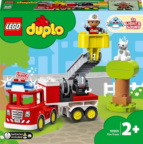 LEGO Duplo Straż pożarna Samochód Wóz strażacki 10969 Duże Klocki dla 2 3 4 na Arena.pl