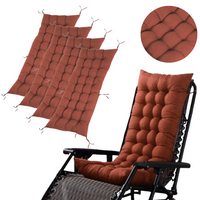 PODUSZKA OGRODOWA NA KRZESŁO FOTEL PIKOWANA 4 SZTUKI 110x60 BRĄZOWA